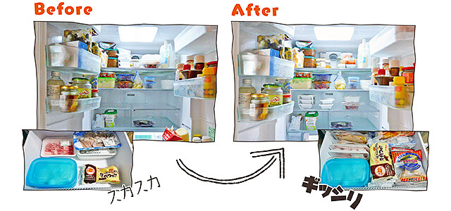 冷蔵庫・冷凍庫の詰め方